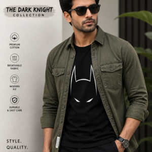 Grey Shirt with Black Tee